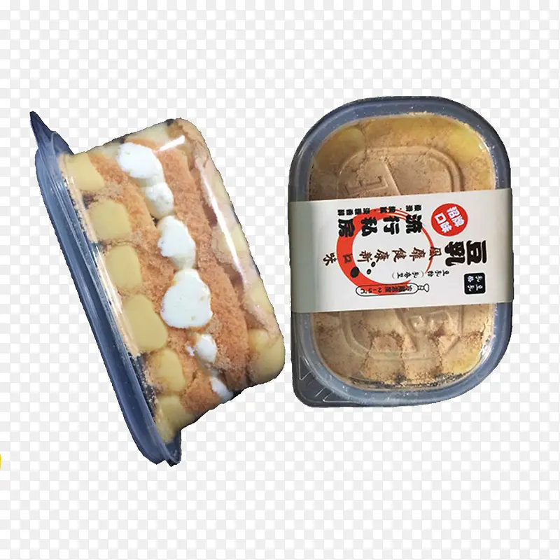 豆乳千层蛋糕盒子装饰PNG