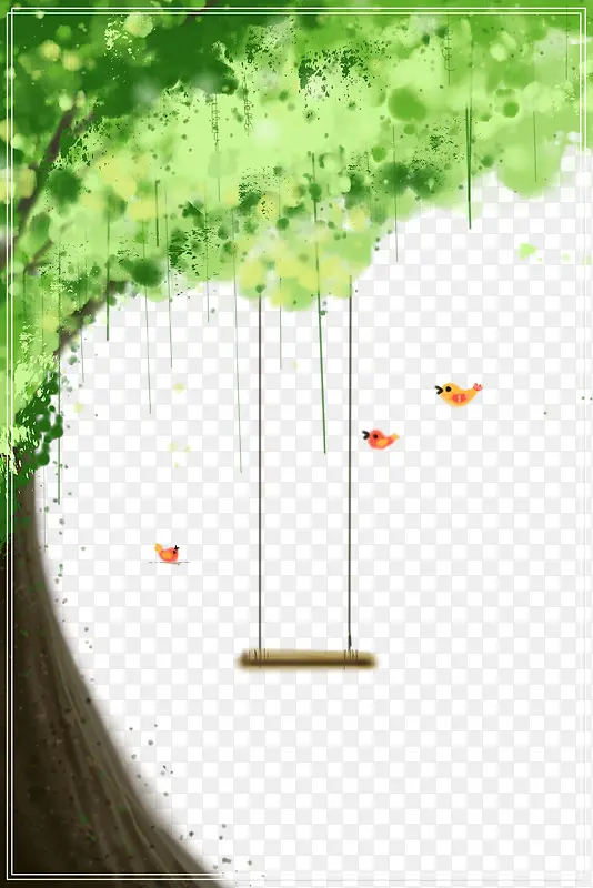 绿色简约春季创意海报免抠PNG图片素材下载_图片编号7707470-PNG素材网