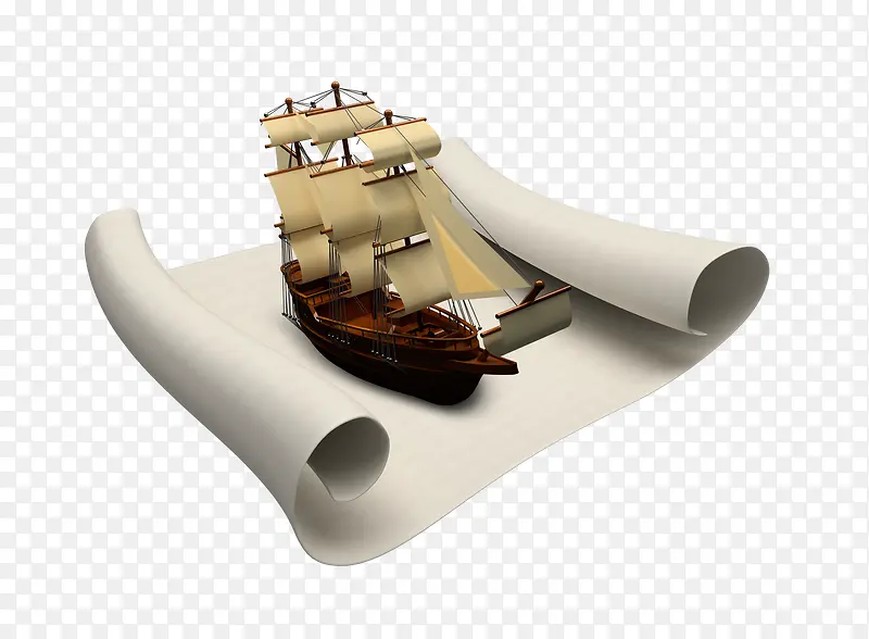 纸上的帆船