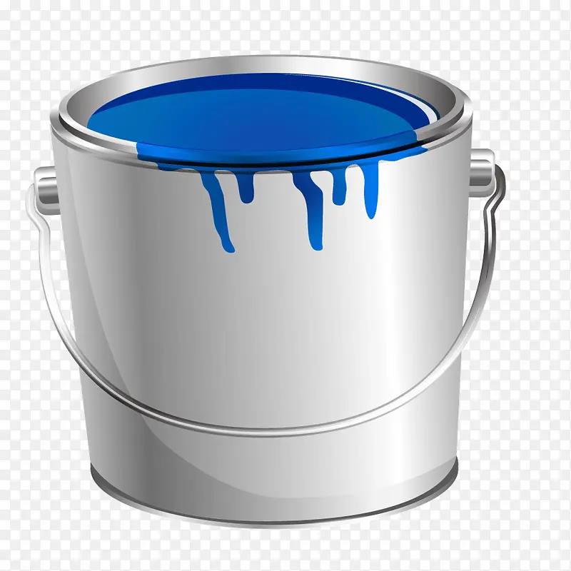 灰色质感油漆桶蓝色