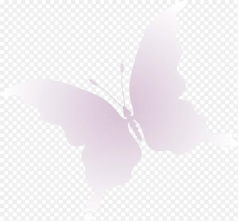 手绘紫色蝴蝶翅膀