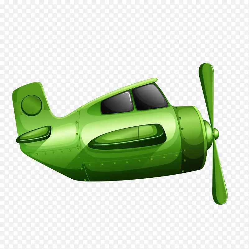 清新自然绿色飞机矢量素材