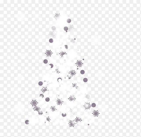矢量星光圣诞树