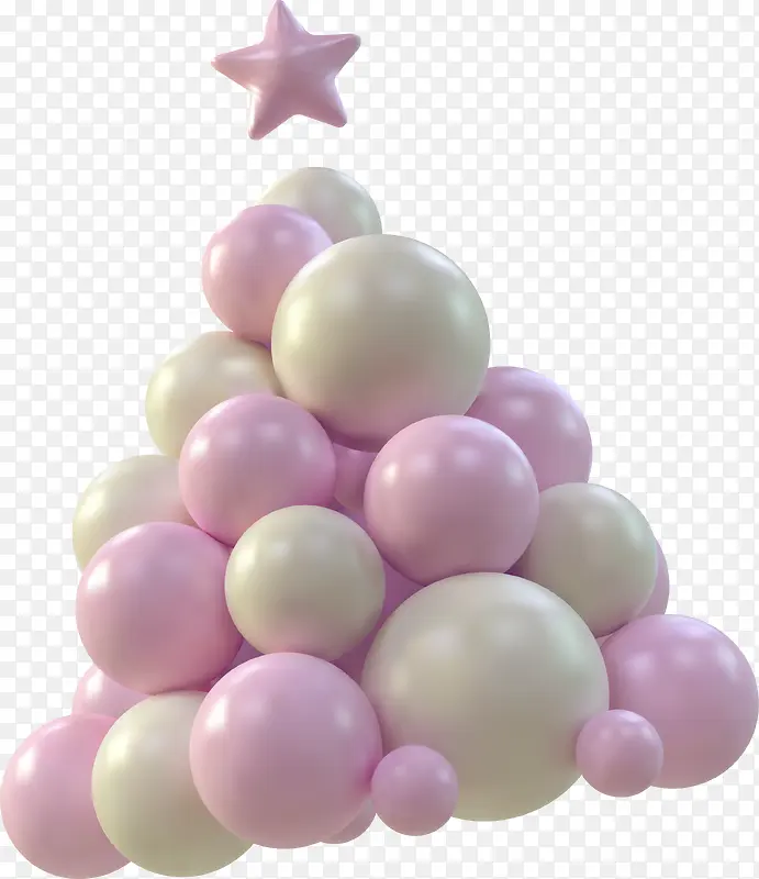 紫色气球圣诞树