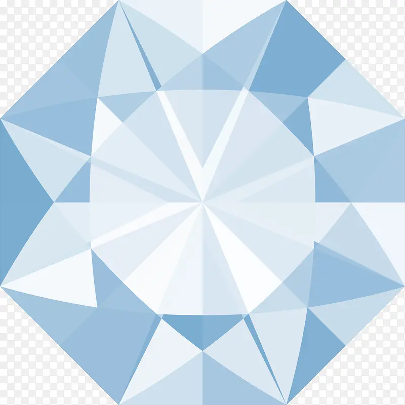 几何透明八边形钻石素材