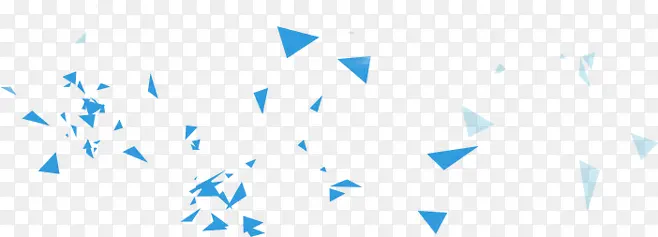 蓝色三角漂浮元素