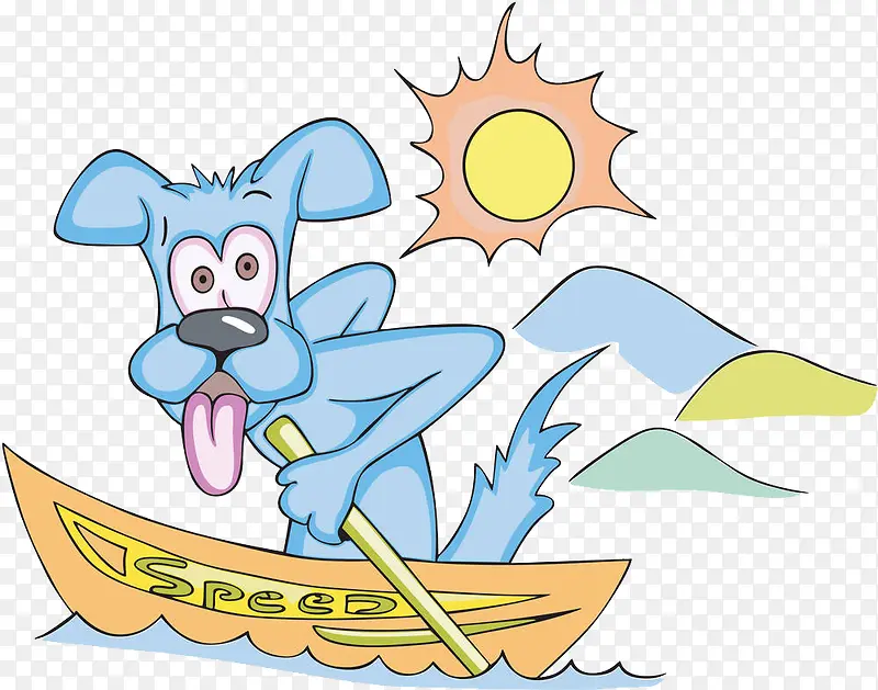 划船的小狗