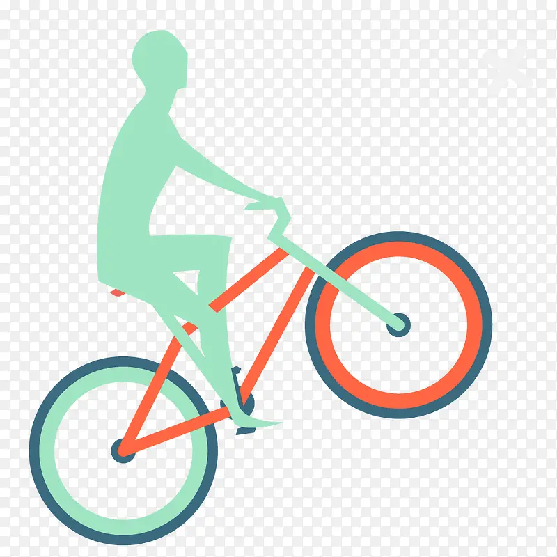 骑自行车的人物剪影