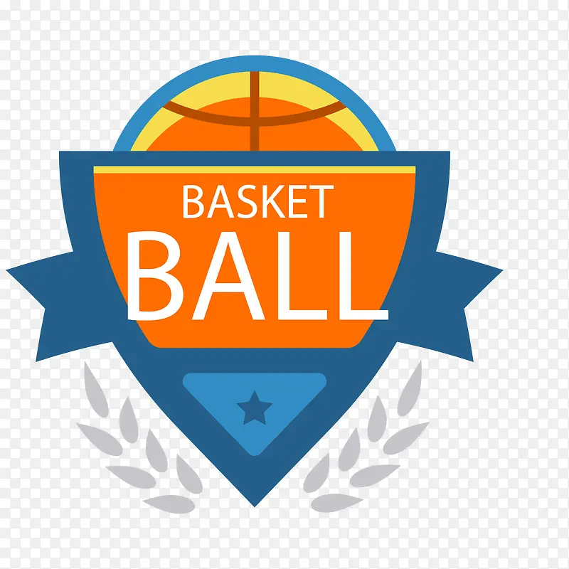 篮球标志设计矢量图