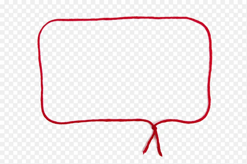 红色绳子方形边框