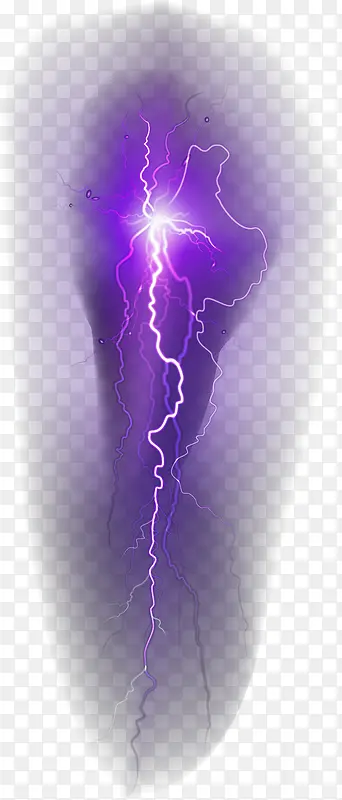 紫色闪电线条素材