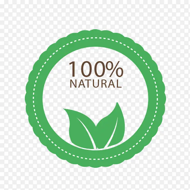 100%绿色纯天然图标