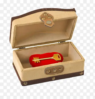 精致的木盒里放着一个金色的钥匙