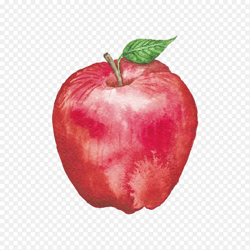 红色手绘的苹果