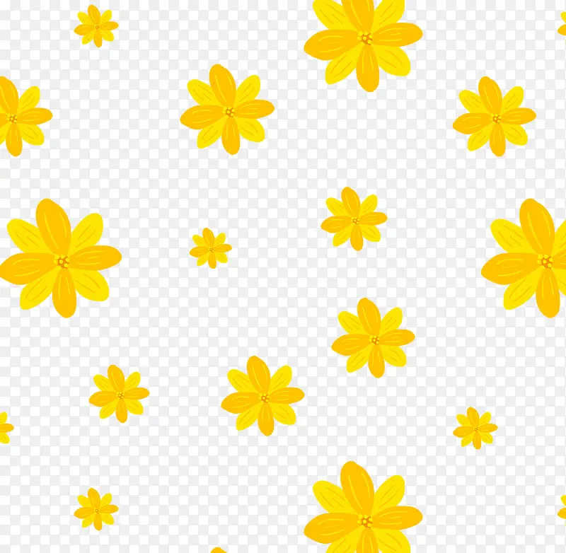 可爱黄色雏菊花纹