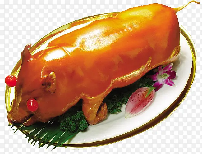 金黄的烤乳猪美食餐饮PNG图片素材下载_图片编号7727319-PNG素材网