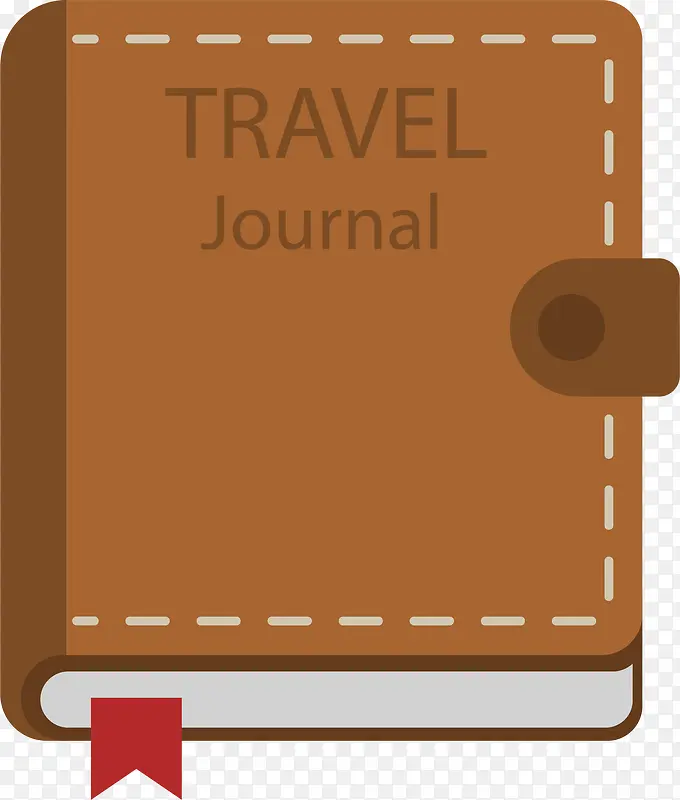 矢量棕色旅行手册