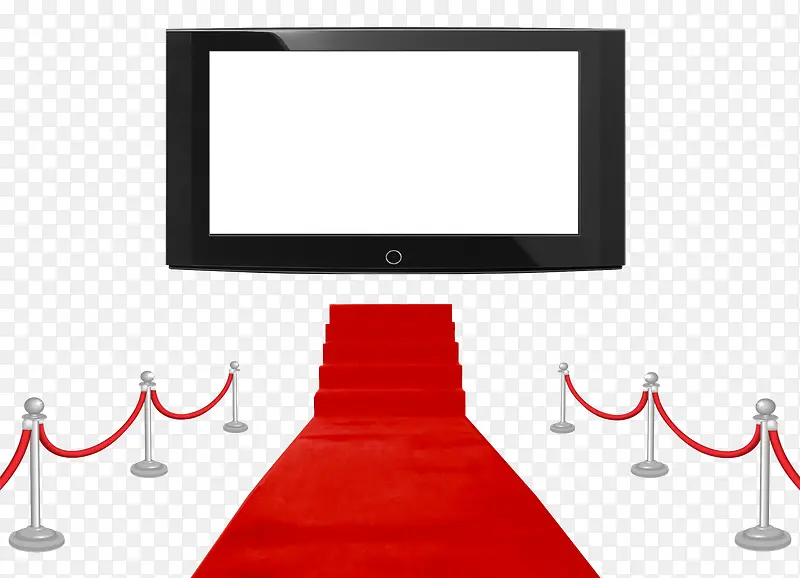 大屏幕下面的红色地毯