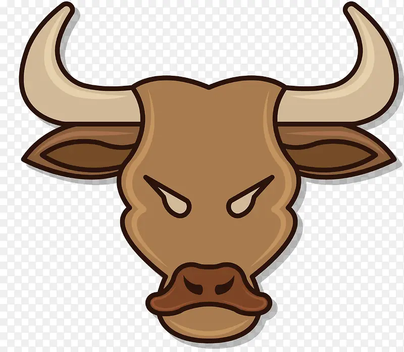 褐色牛头牛仔符号