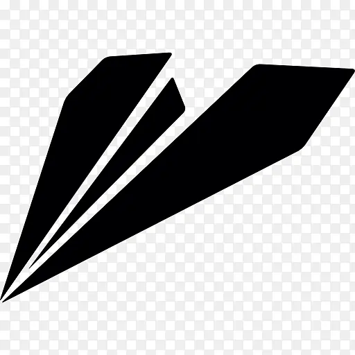 黑色的折纸飞机图标