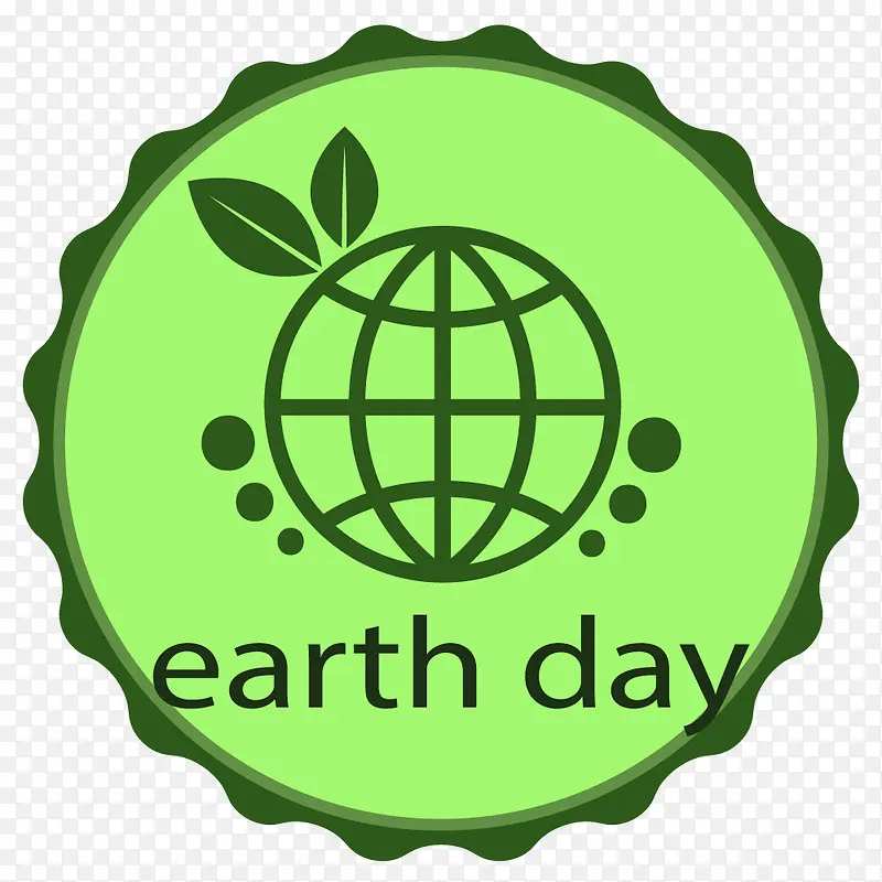 世界地球日矢量化标签