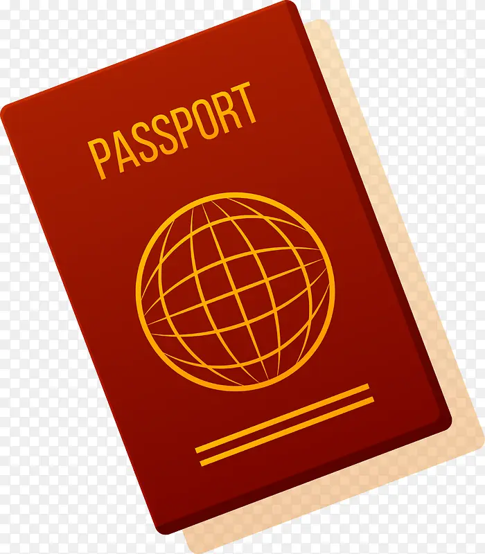 旅行度假红色护照