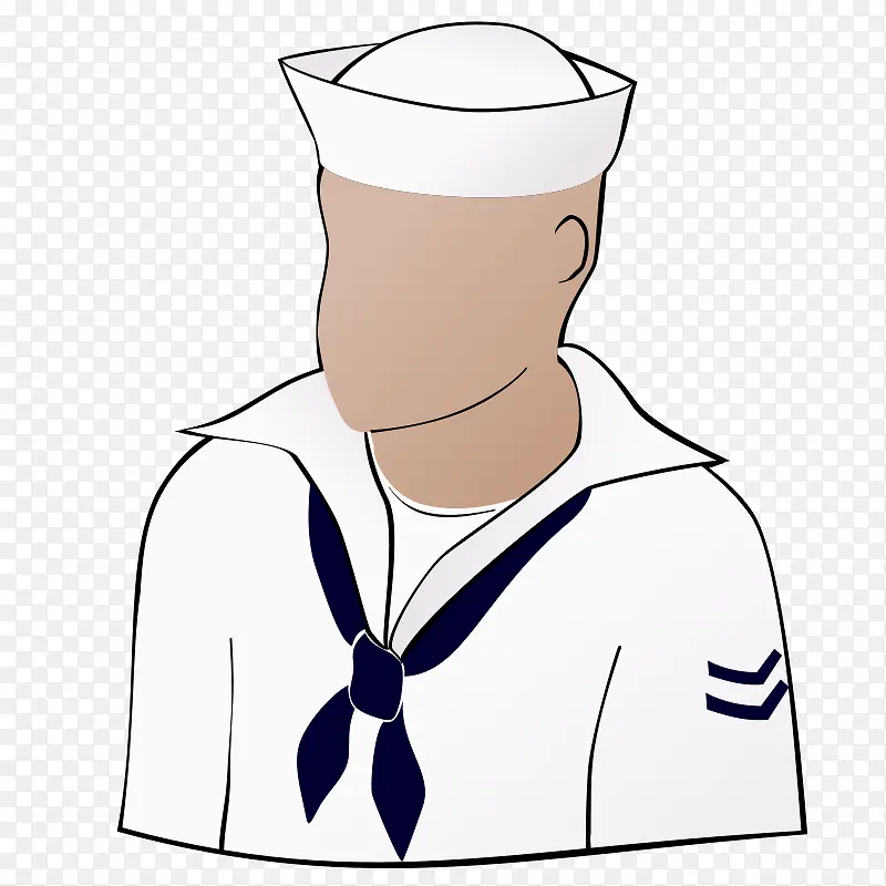 穿白色的海军服的海军