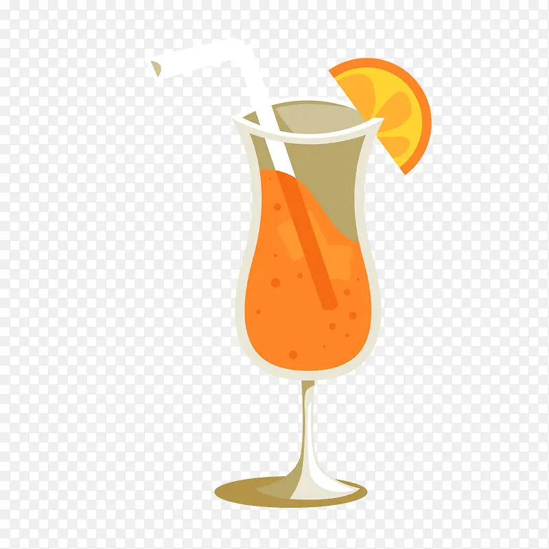 夏季橙汁饮料矢量图