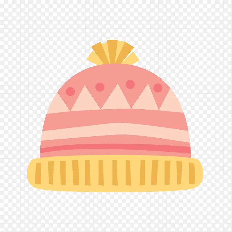 冬季粉色毛线帽子