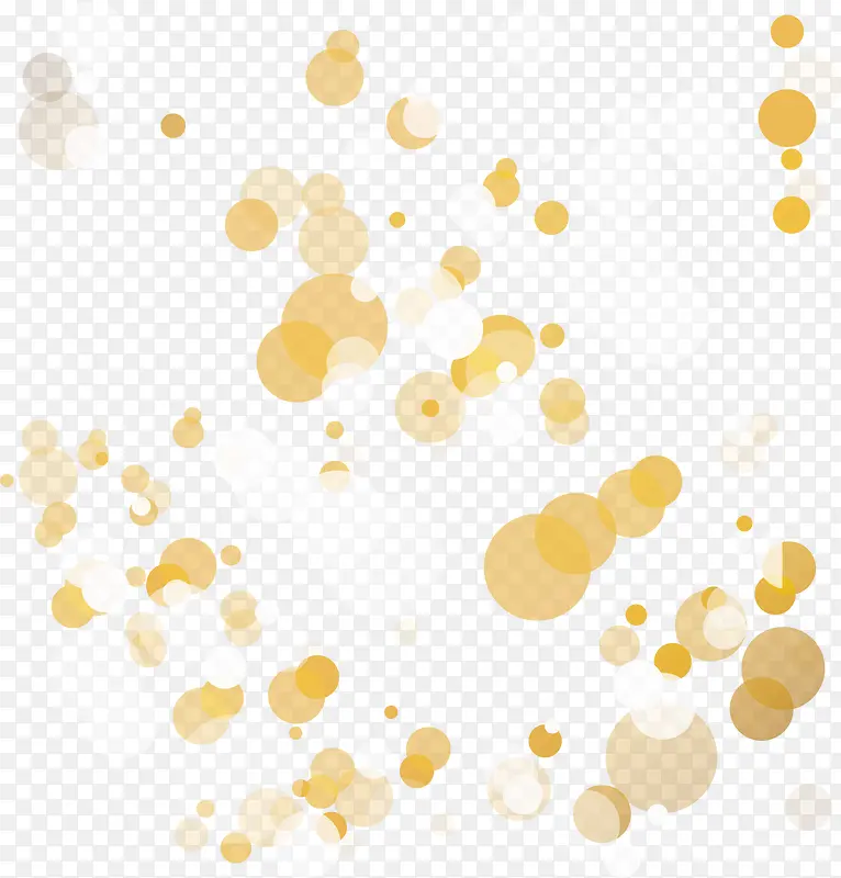 金色漂浮圆圈