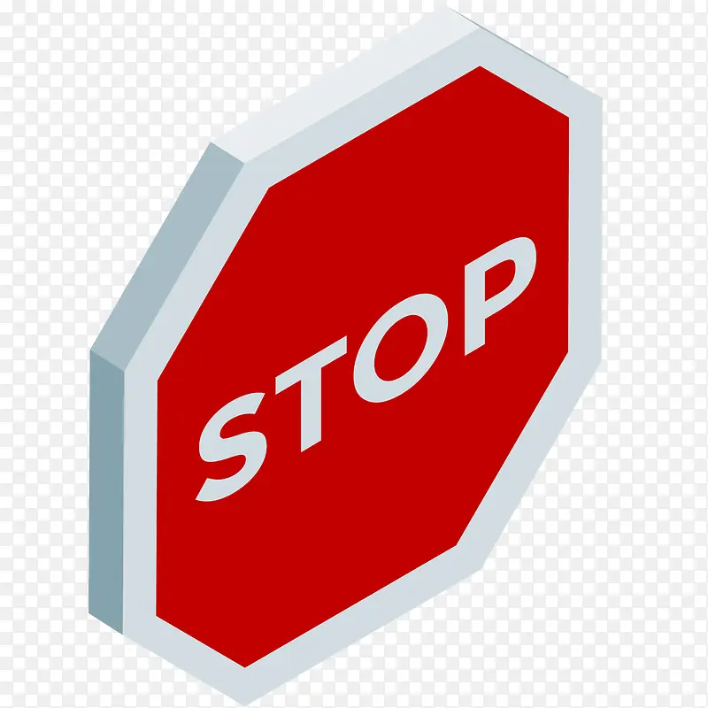 STOP警告牌立体插画PNG图片素材下载_图片编号7736178-PNG素材网
