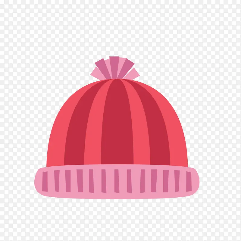 冬季毛线帽子矢量图