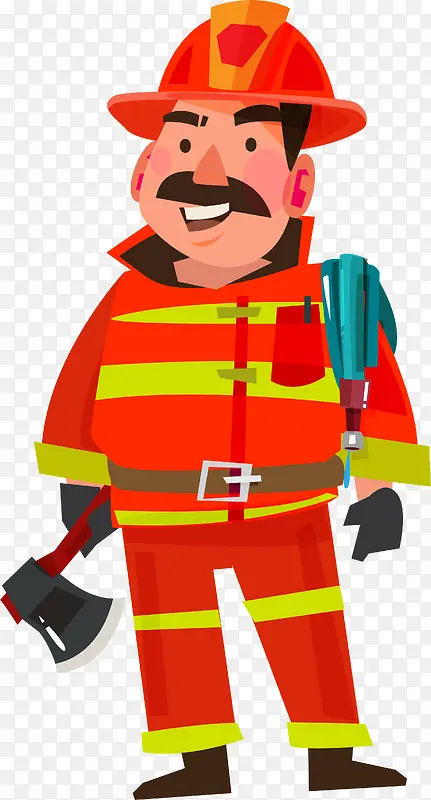 卡通火警消防员