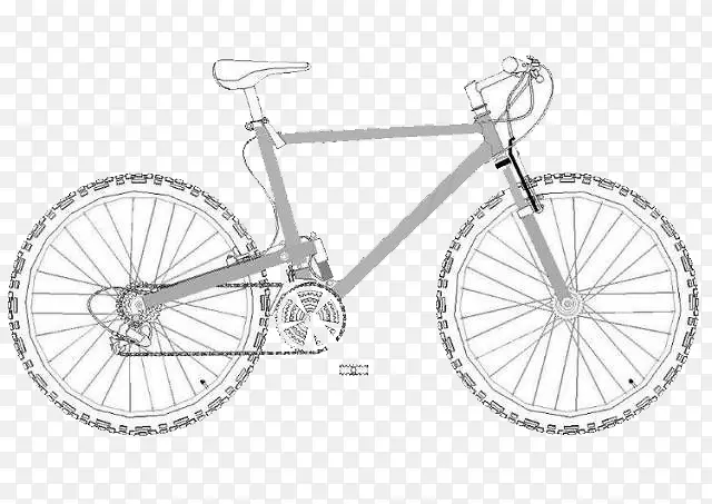 山地车自行车简笔画