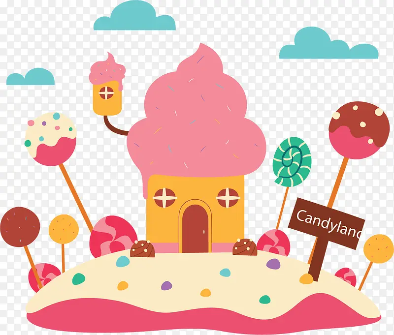 儿童节粉红蛋糕屋