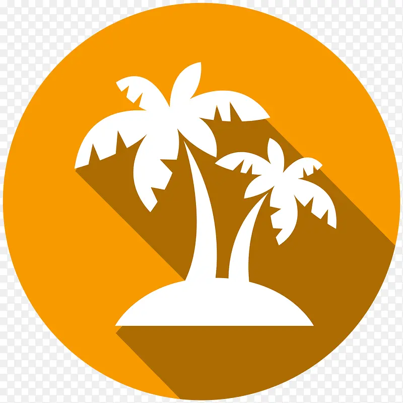 白色椰子树图标