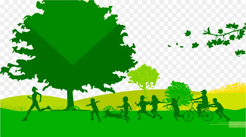绿色清新社区活动户外健康环保