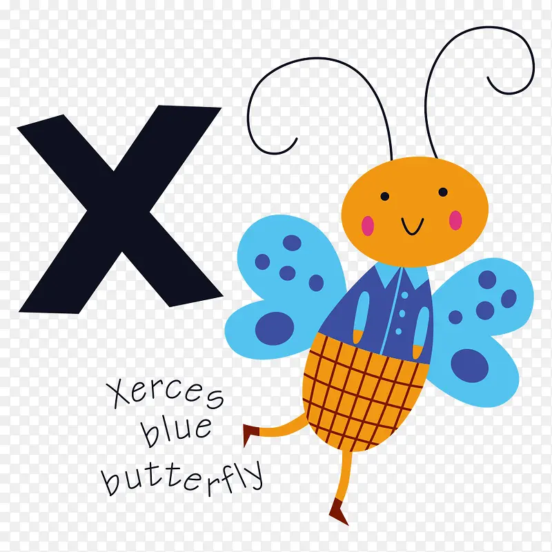 小蜜蜂字母X