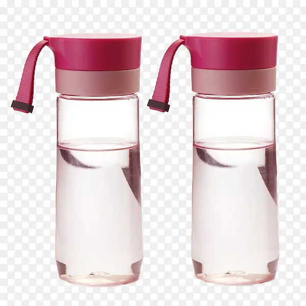 粉色盖子塑料水壶