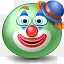 小丑的脸表情符号Green-E