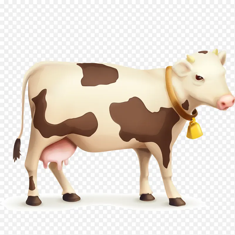 手绘可爱的奶牛免抠图