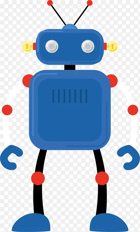 蓝色可爱机器人