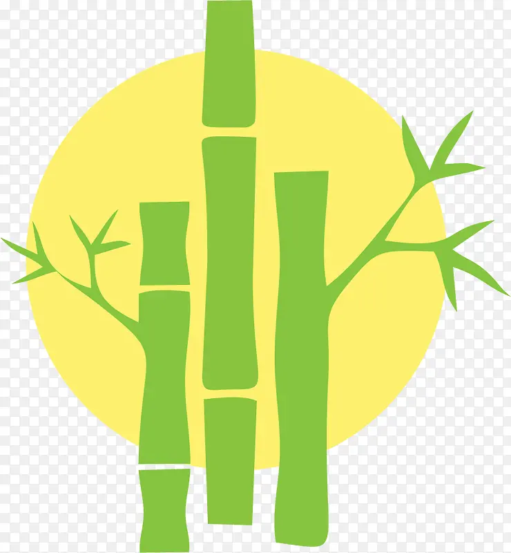 竹节矢量卡通绿色
