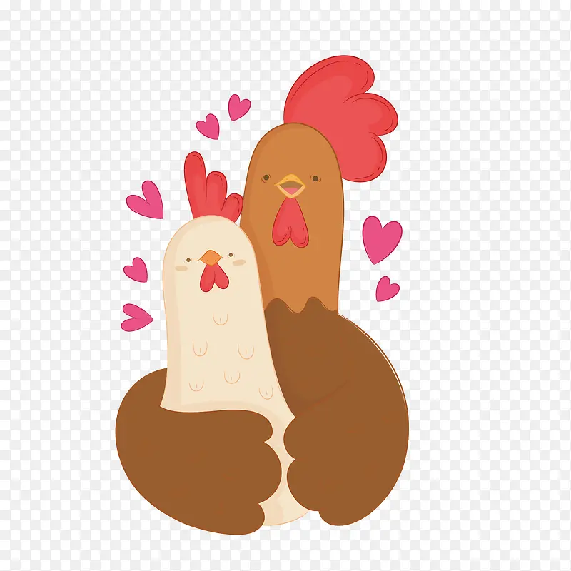 爱情主题装饰小鸡