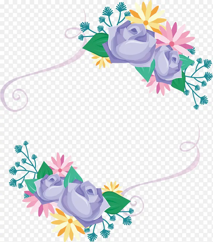 紫色玫瑰花标题栏