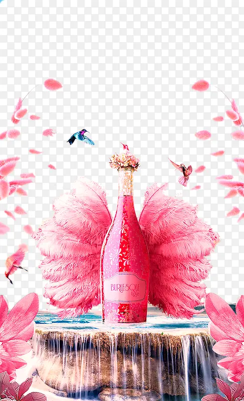 红色背景元素