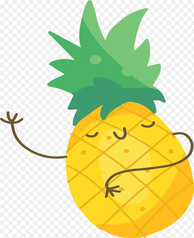 卡通水果菠萝小人
