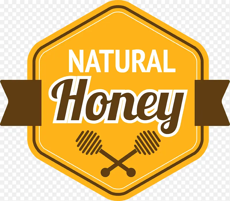 卡通纯天然蜂蜜标签