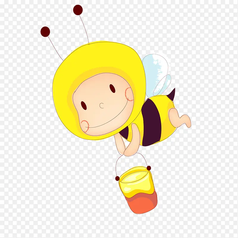 卡通小蜜蜂设计矢量图