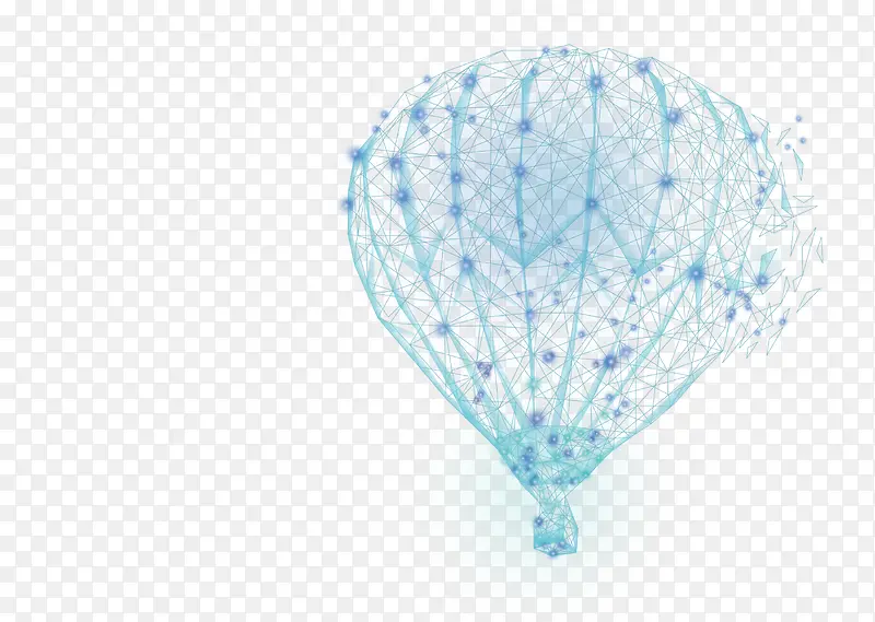 热气球高科技点线面线条